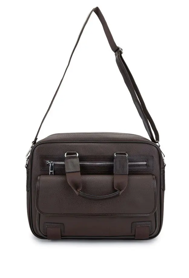 Tamer Tanca Unisex Vegan Kahverengi Evrak Çantası