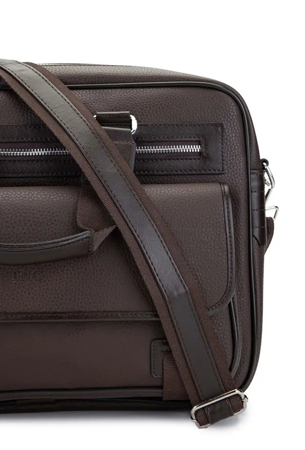 Tamer Tanca Unisex Vegan Kahverengi Evrak Çantası