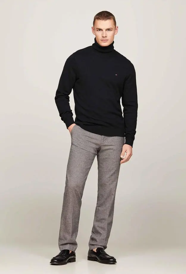 Tommy Hilfiger Erkek Siyah Triko