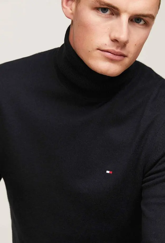 Tommy Hilfiger Erkek Siyah Triko