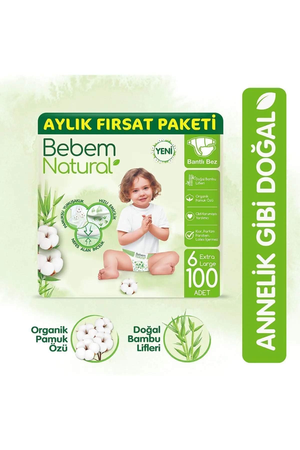 Bebek Bezi 6 Beden Ekstra Large Aylık Fırsat Paketi 100 Adet