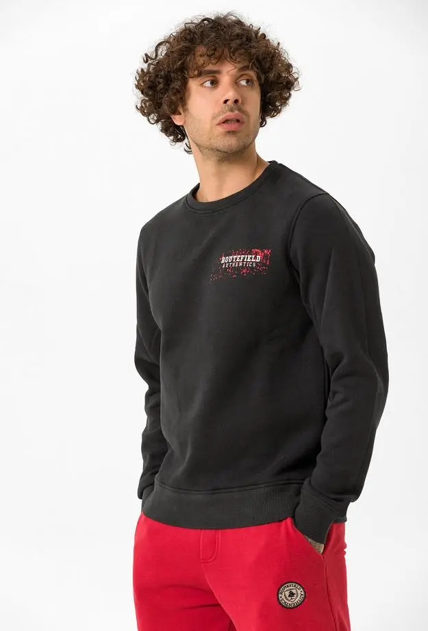 Routefield Hide Erkek Siyah Sweatshirt