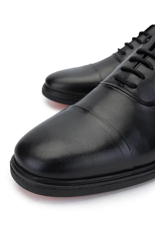 Tamer Tanca Erkek Hakiki Deri Siyah Deri Klasik Ayakkabı