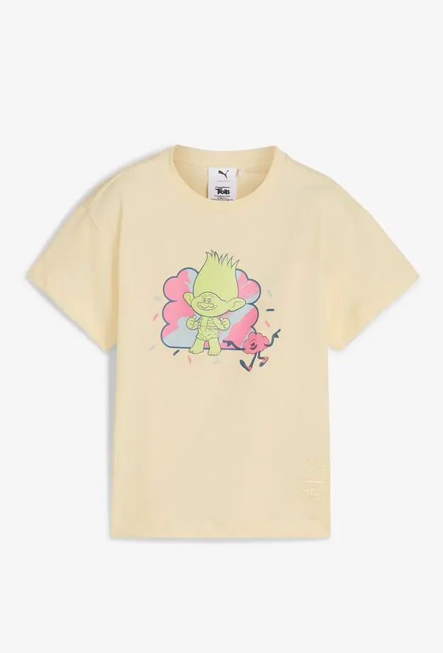 Puma X Trolls Graphic Çocuk Sarı T-Shirt