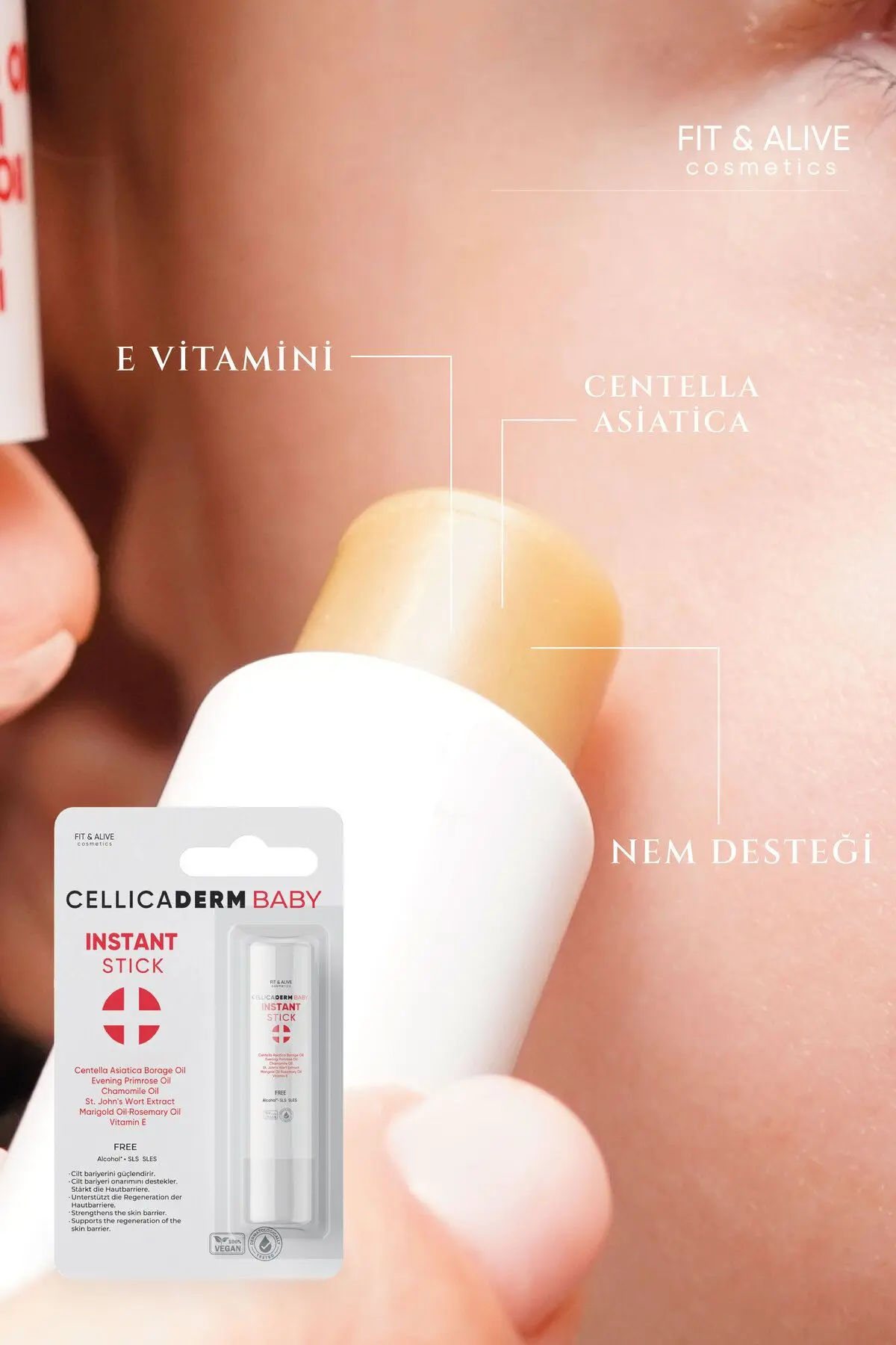 Fitalive Cellicaderm Baby Instant Stick - Doğal Stick
