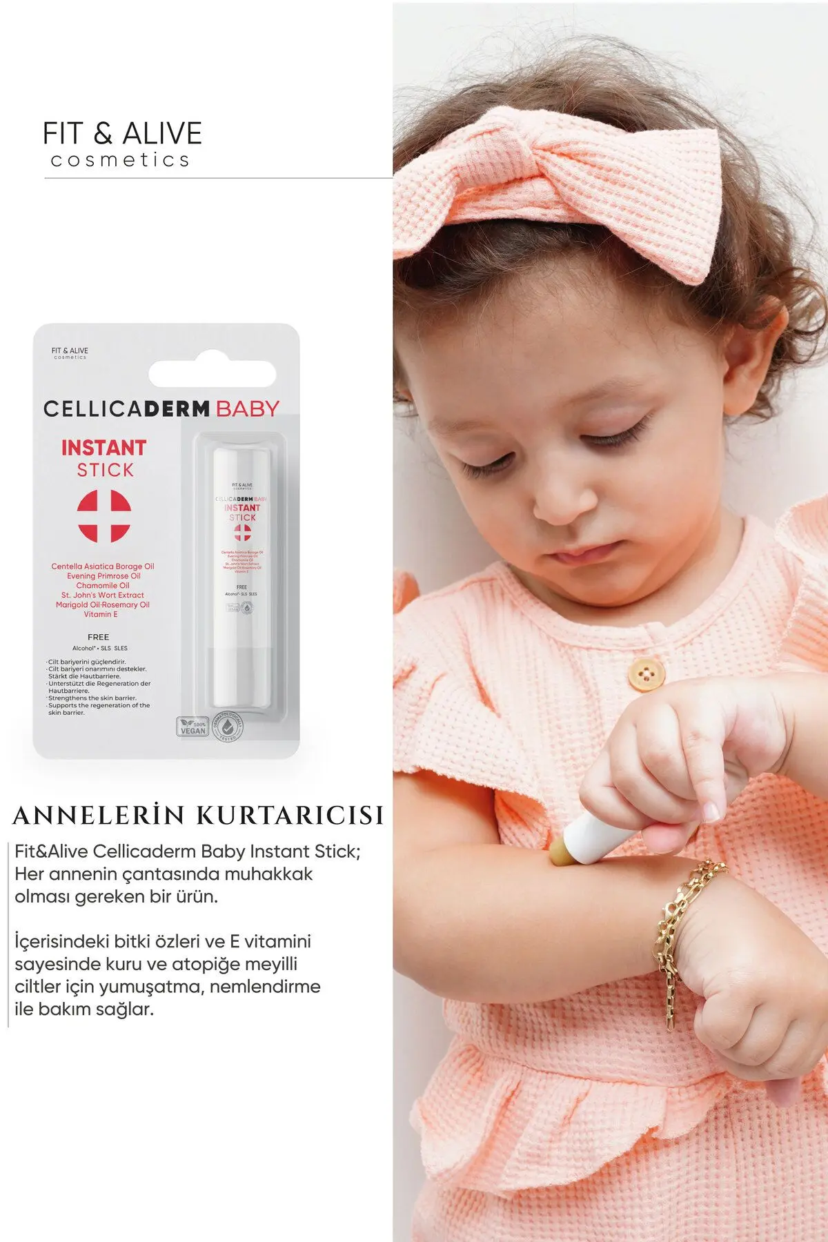 Fitalive Cellicaderm Baby Instant Stick - Doğal Stick