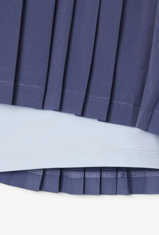 Lacoste Kadın Pileli Lacivert Etek