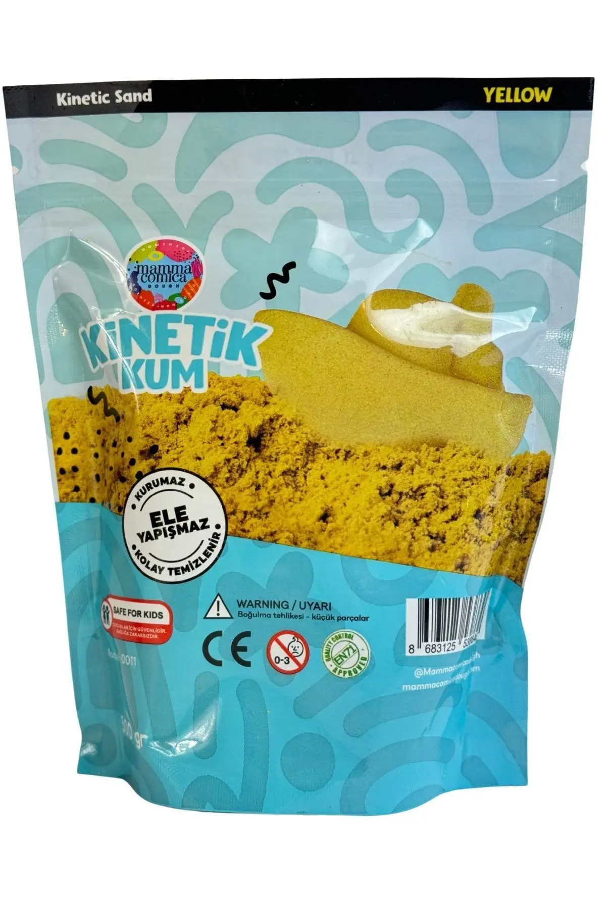Mammacomica Dough Sarı Kinetik Kum - 500 gr