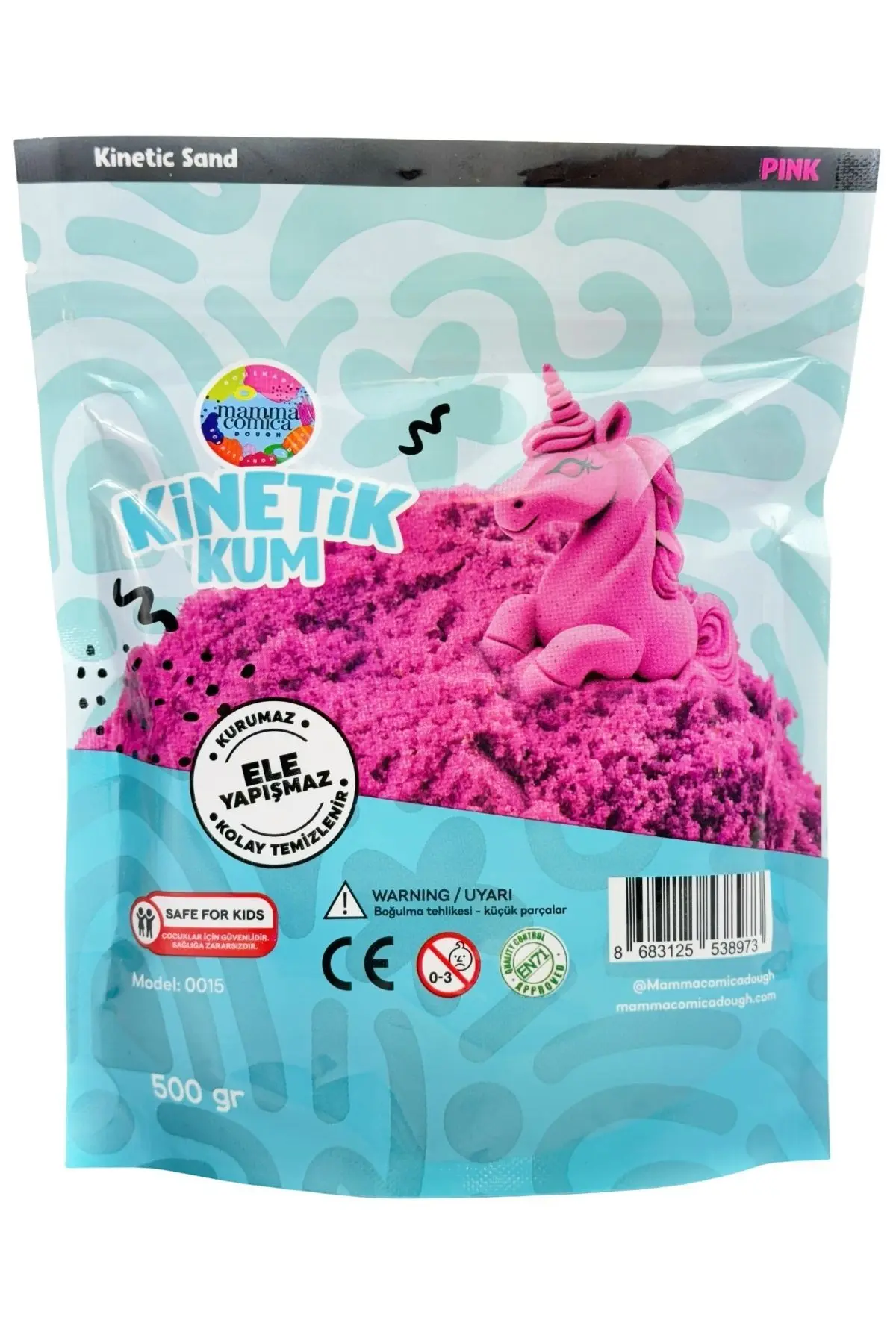Mammacomica Dough Pembe Kinetik Kum - 500 gr