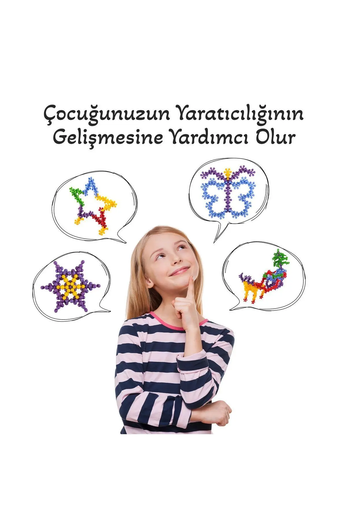 Master Molecules Eğitici Yaratıcı Molekül Stem Eğitimi Uyumlu 5 Renk 120 Parça Eğitici Oyuncak