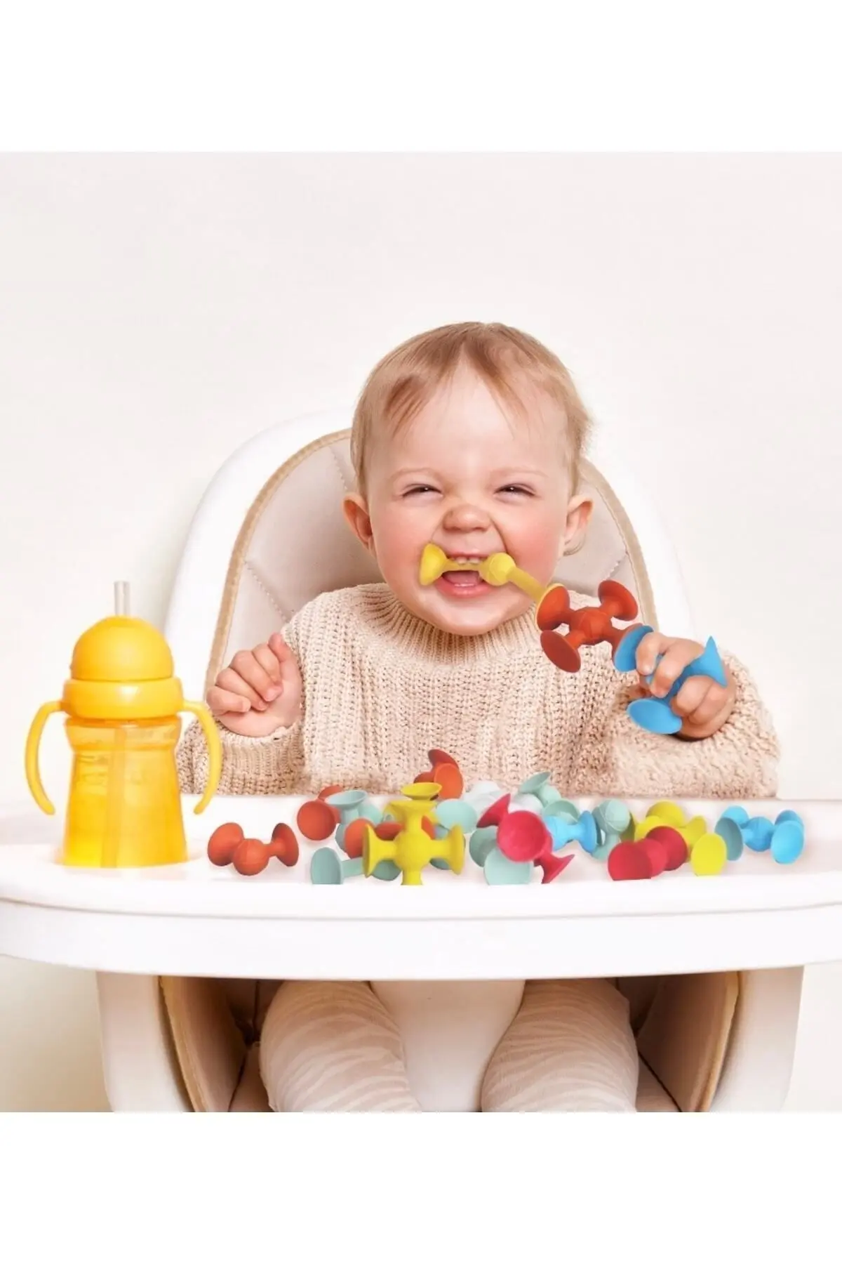 Vakum Molekül 25 Parça Yapı Taşları Fidget Duyusal Eğitici Oyuncak Squigz Lego