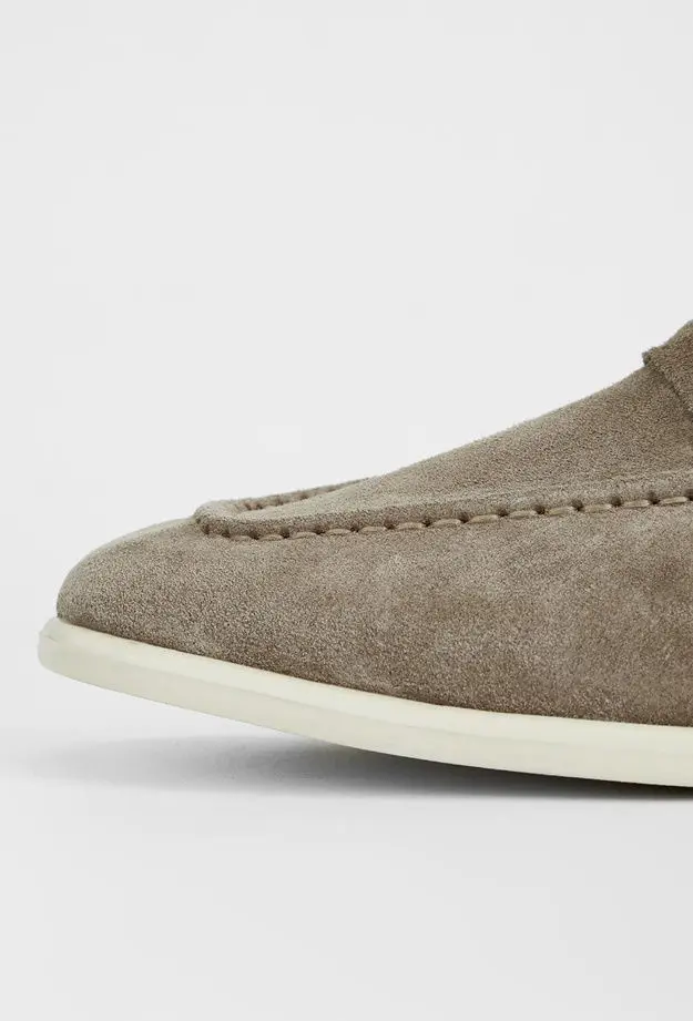 Valmenti Aegis Kadın Bej Süet Hakiki Deri Loafer Ayakkabı