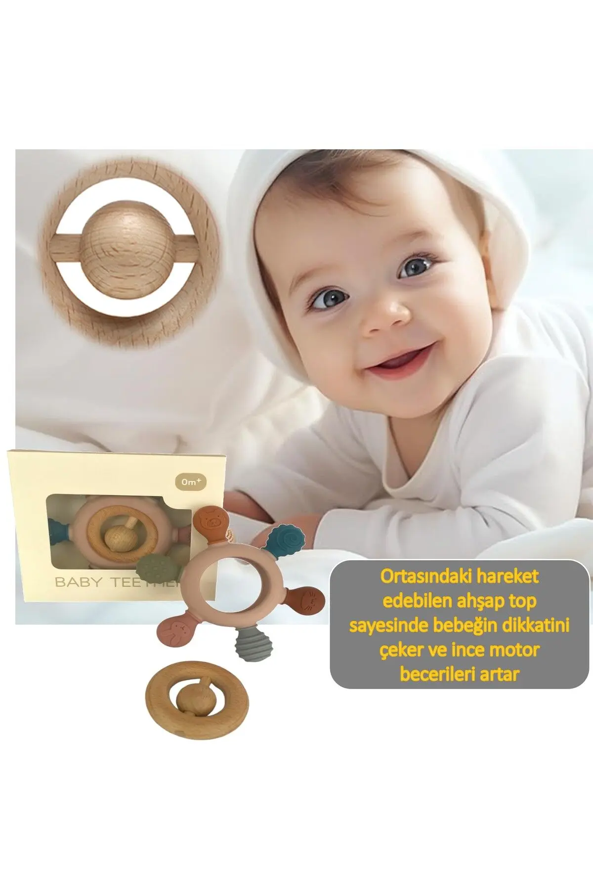 Bebek Diş Kaşıyıcı Halka Dümen (PEMBE RENK DİŞLİK)