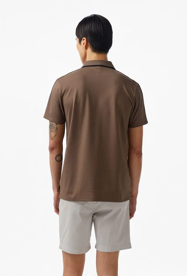 Guess Quattro Paul Pique 200 Erkek Kahverengi Polo