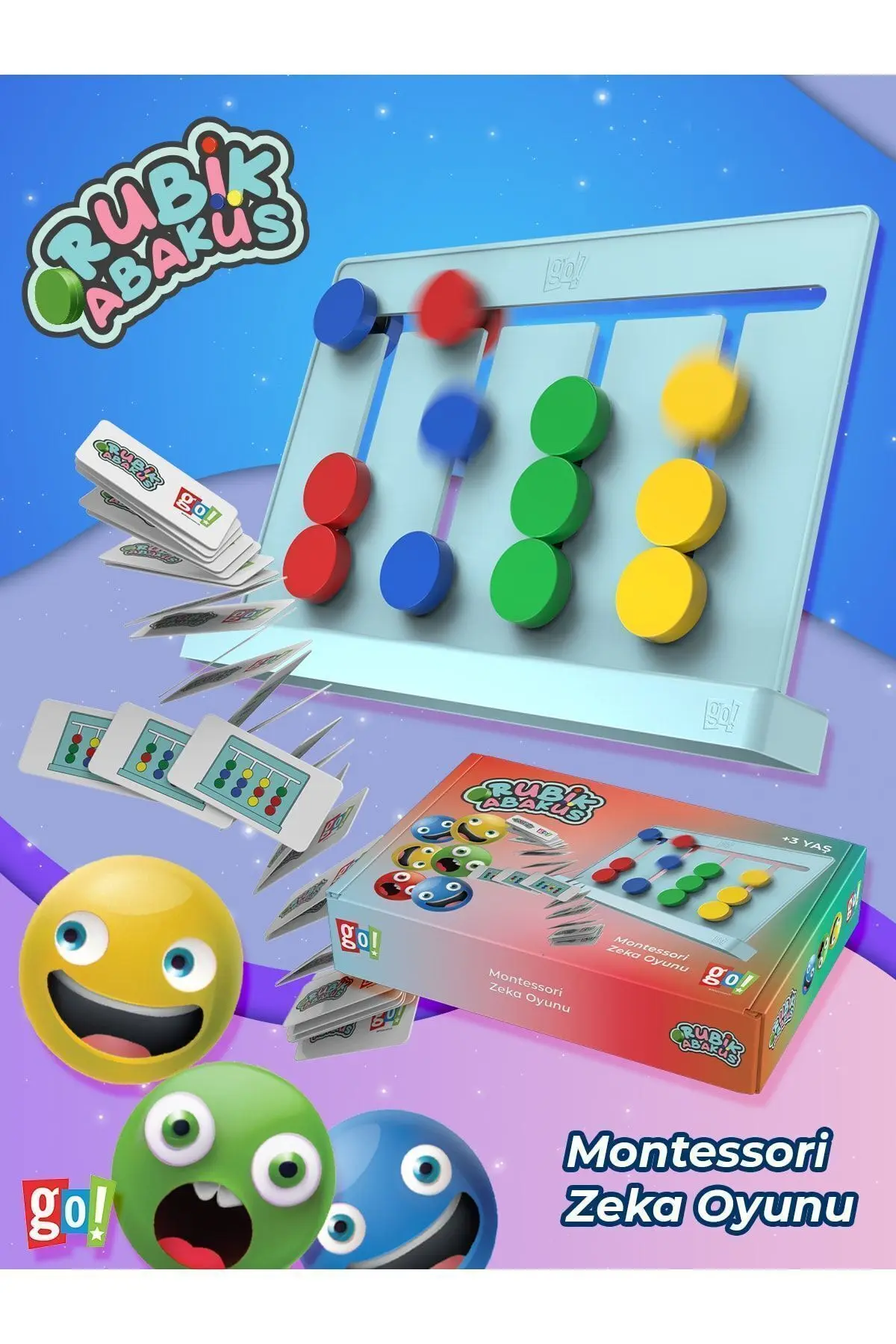 Rubik Abaküs Montessori Zeka Oyunu Eğitici Oyuncak