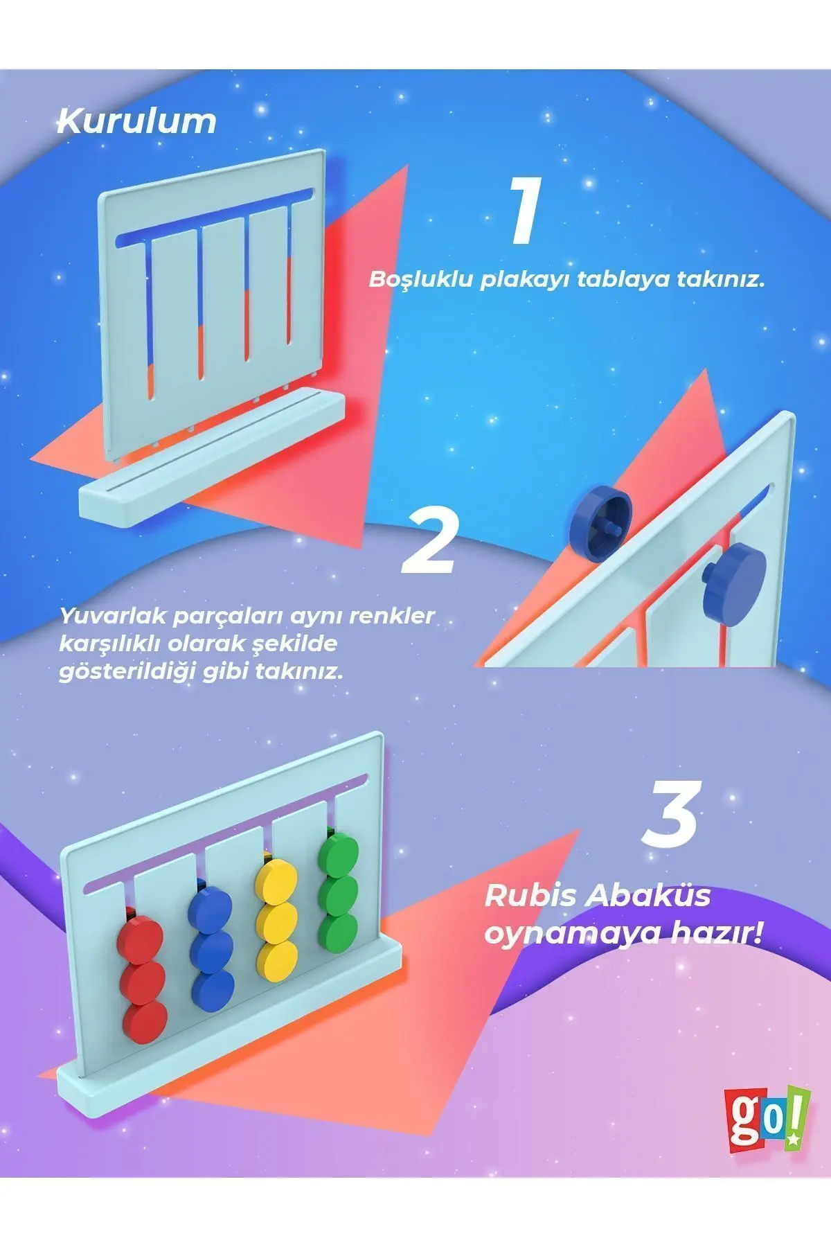 Rubik Abaküs Montessori Zeka Oyunu Eğitici Oyuncak