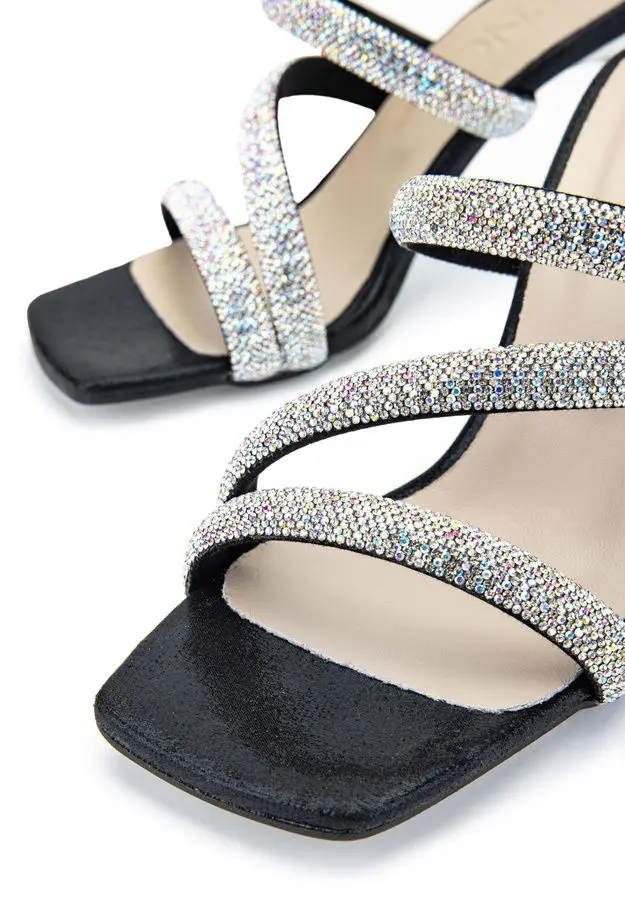 Tamer Tanca Kadın Tekstil Siyah Topuklu Terlik