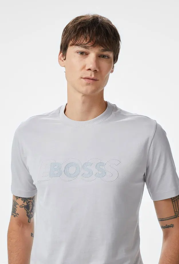 Boss Erkek Gri T-Shirt