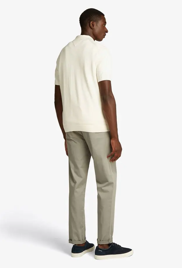 Tommy Hilfiger Essential Cotton Knitted Erkek Beyaz Polo