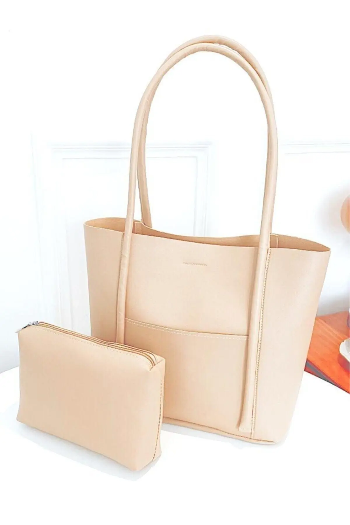 Katusa Krem Yavrulu Omuz Çantası