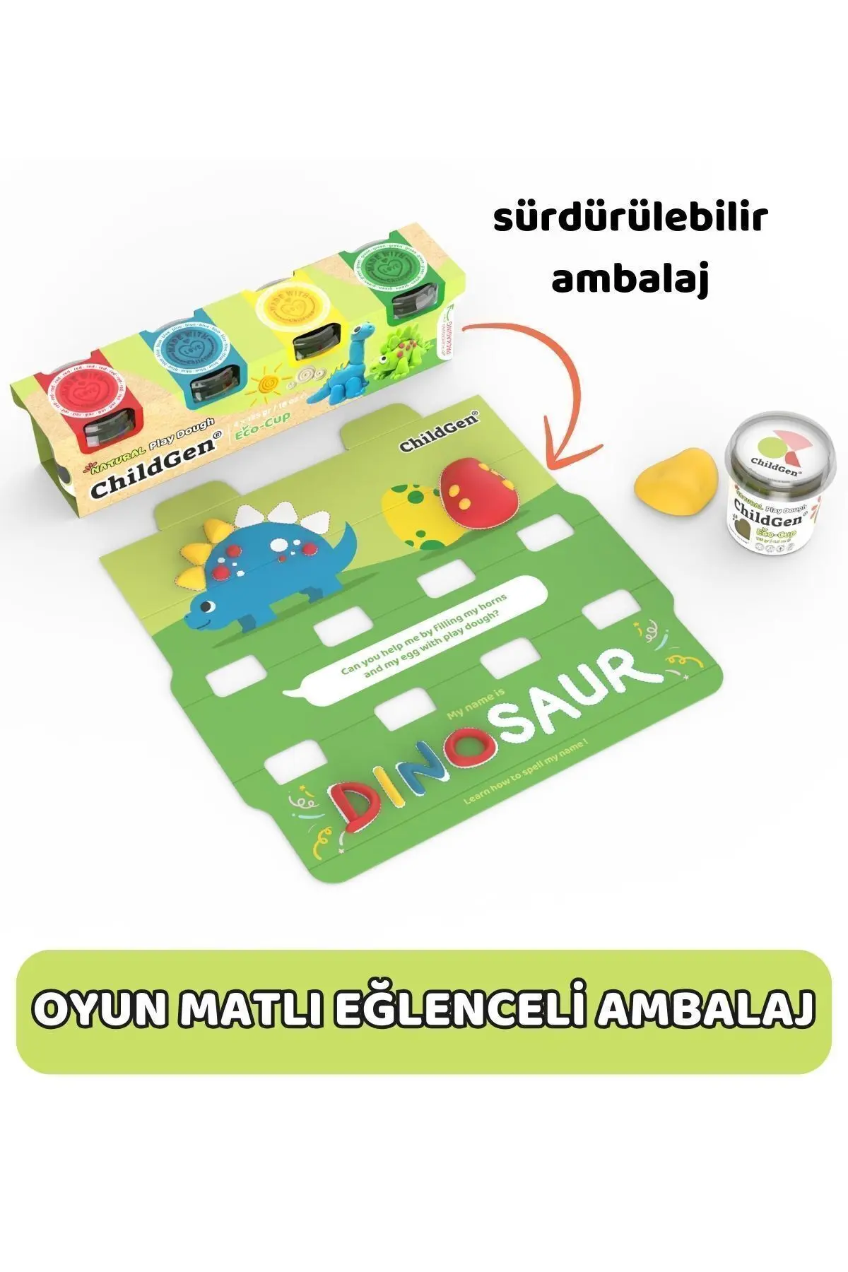 Doğal Oyun Hamuru - 4'lü Standart Set (125gr x 4)