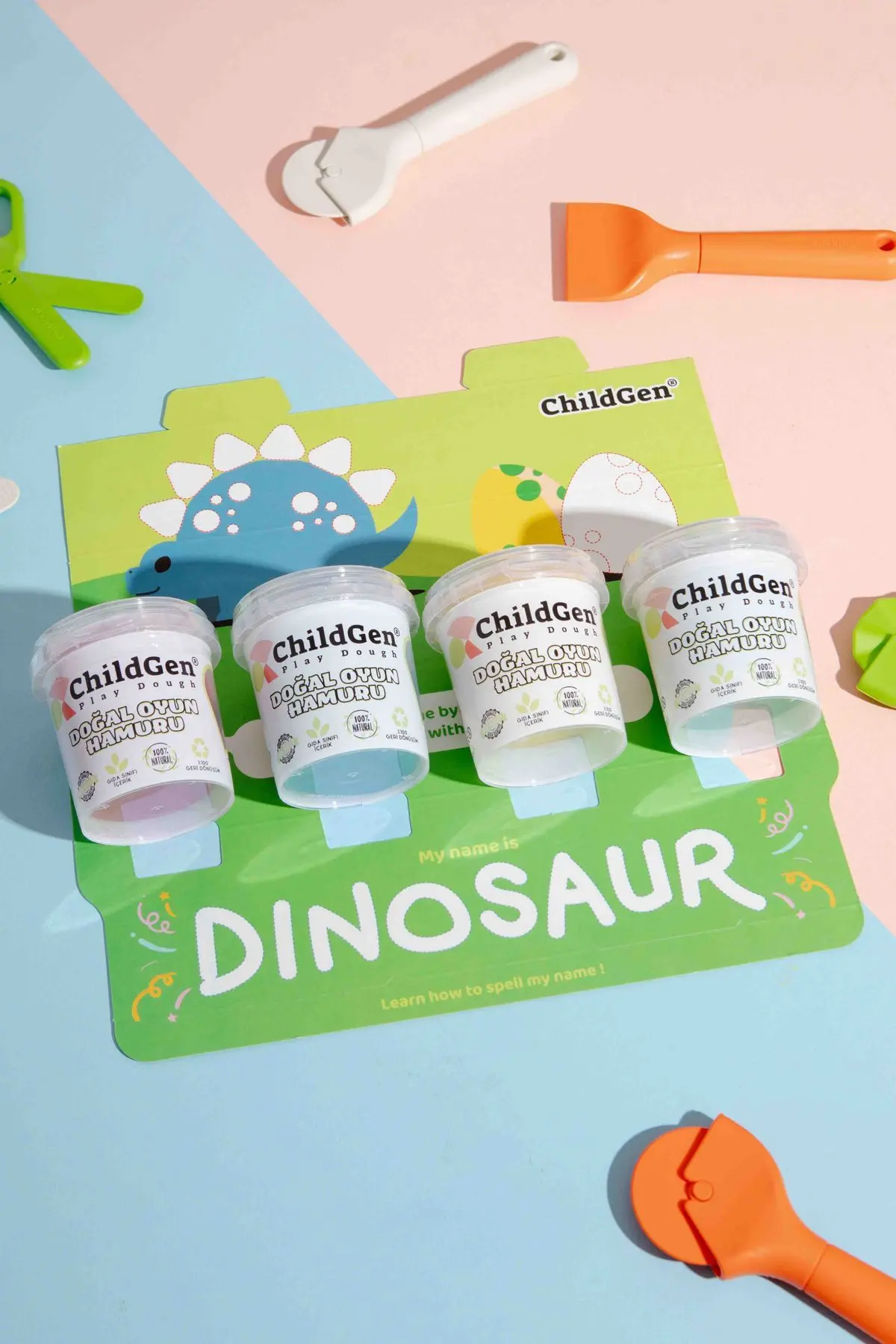 Doğal Oyun Hamuru - 4'lü Standart Set (125gr x 4)