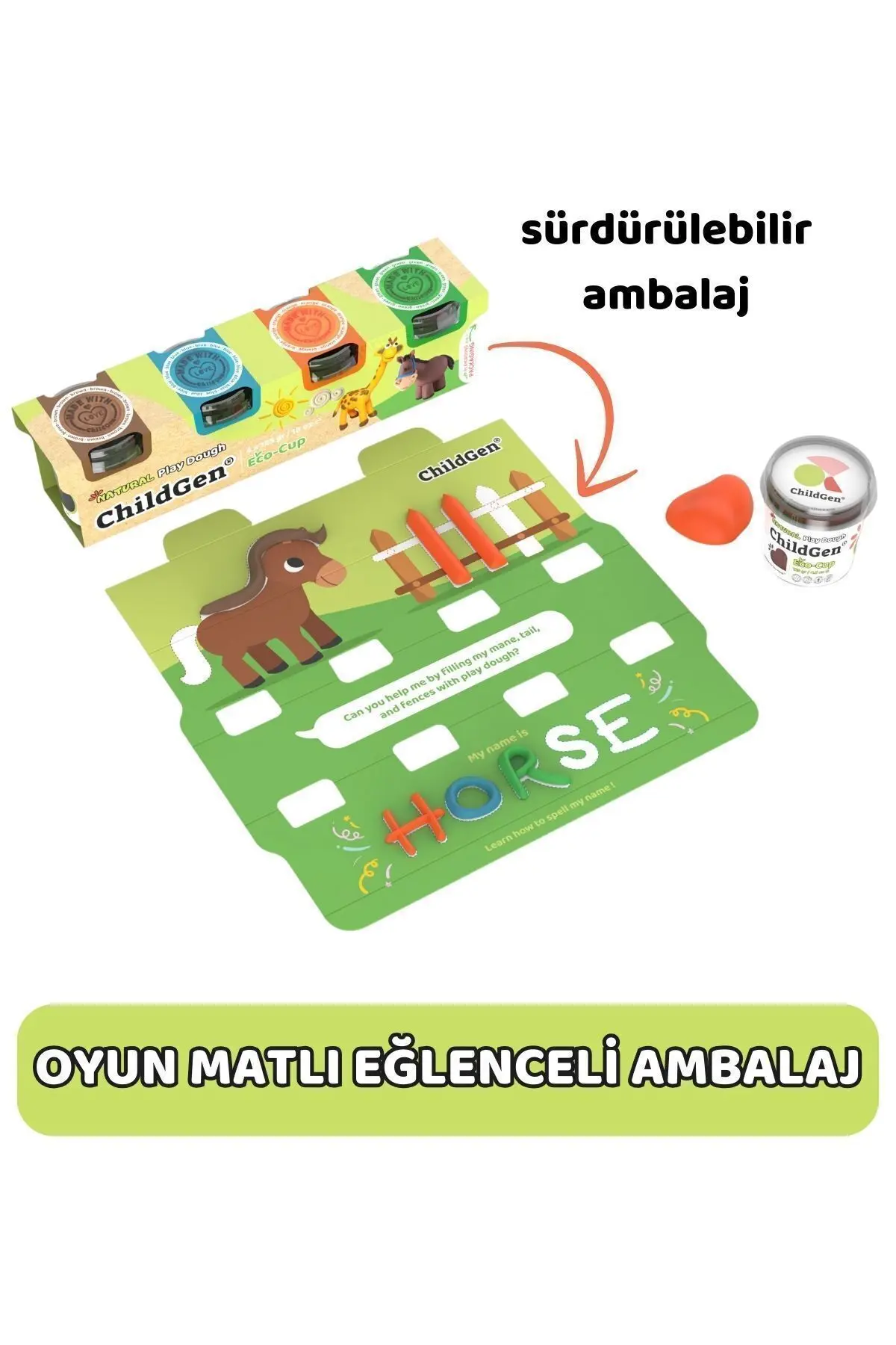 Doğal Oyun Hamuru - 4'lü Standart Set (125gr x 4)