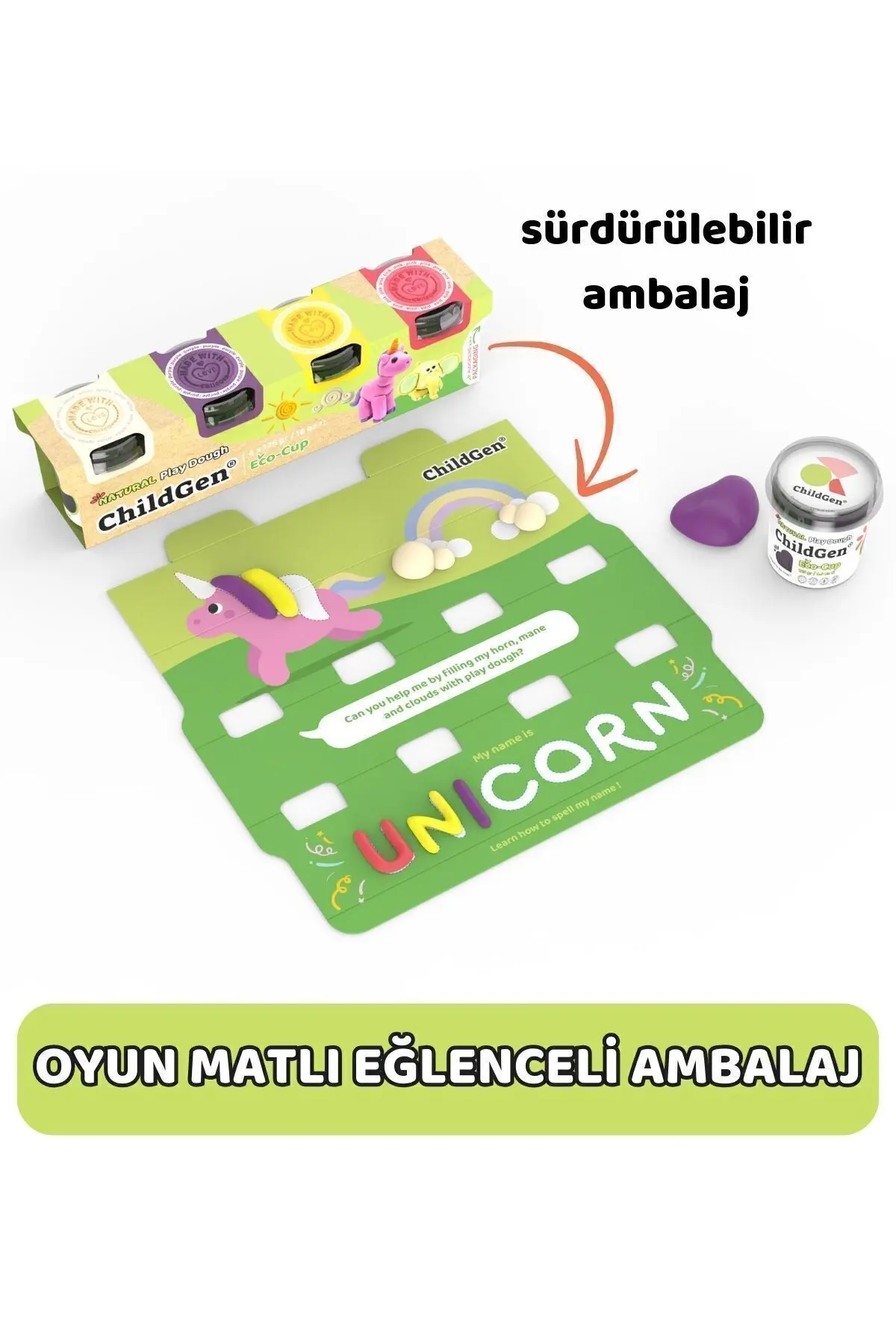 Doğal Oyun Hamuru - 4'lü Standart Set (125gr x 4)