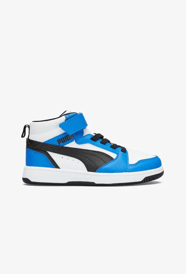 Puma Rebound V6 Mid Çocuk Beyaz Spor Ayakkabı