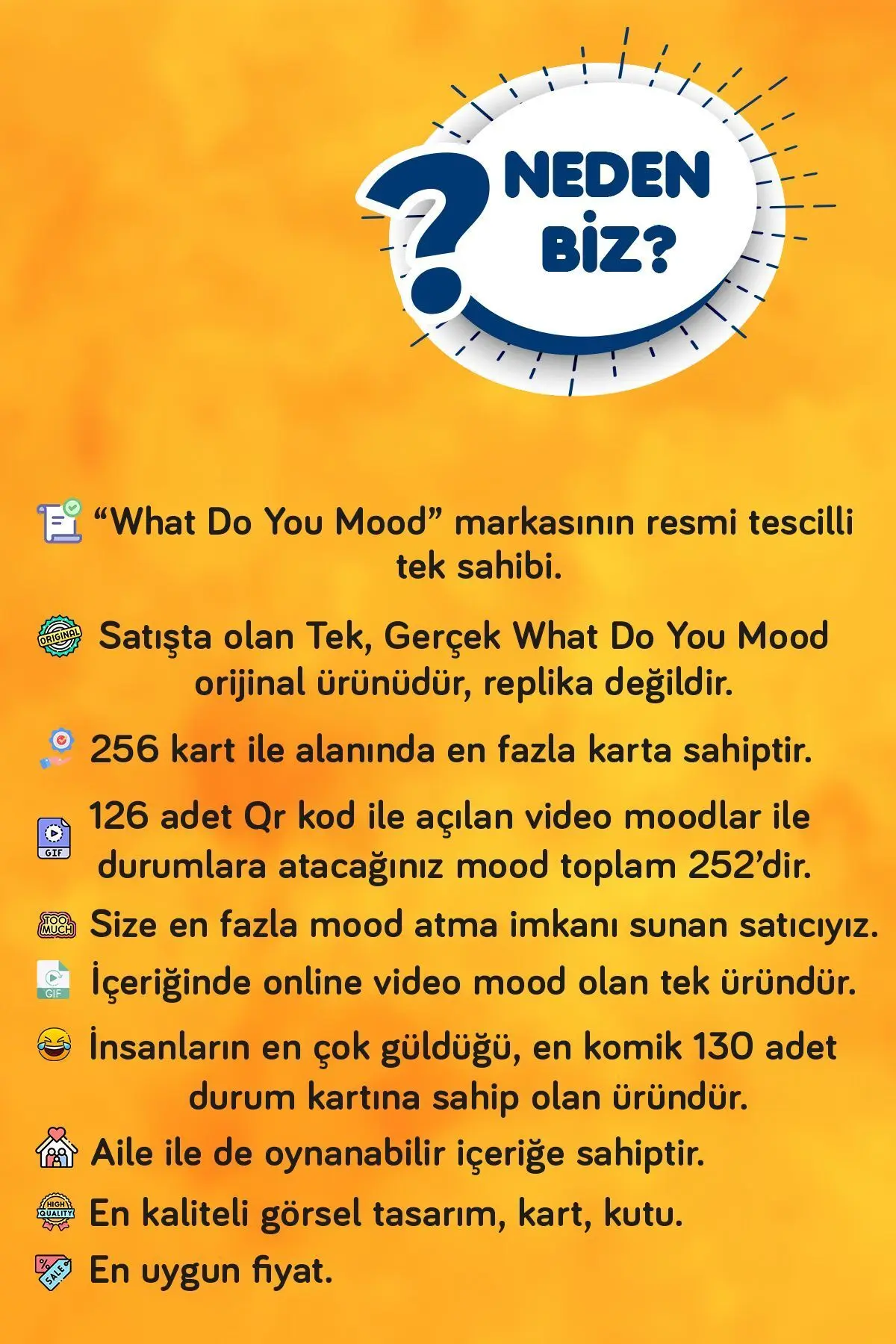 Moodun Ne - Eğlenceli Grup Arkadaş Aile Kutu Oyunu - Hangisi Mod Moodun Do You Meme - Durum Kartı