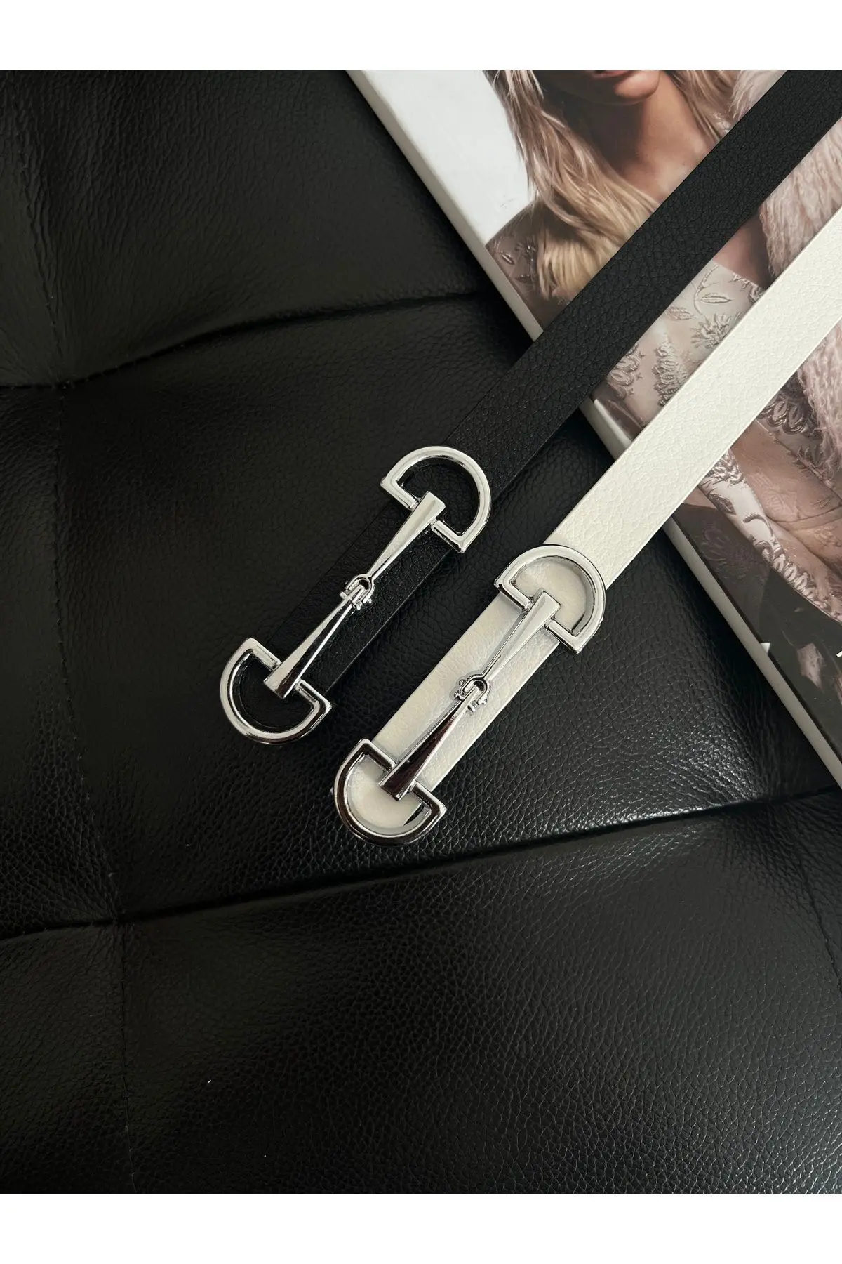 2'li Fırsat Ürünü Uzun Tokalı İnce Kadın Kemeri, Ceket Kemeri, Gömlek Kemeri, Elbise Kemeri