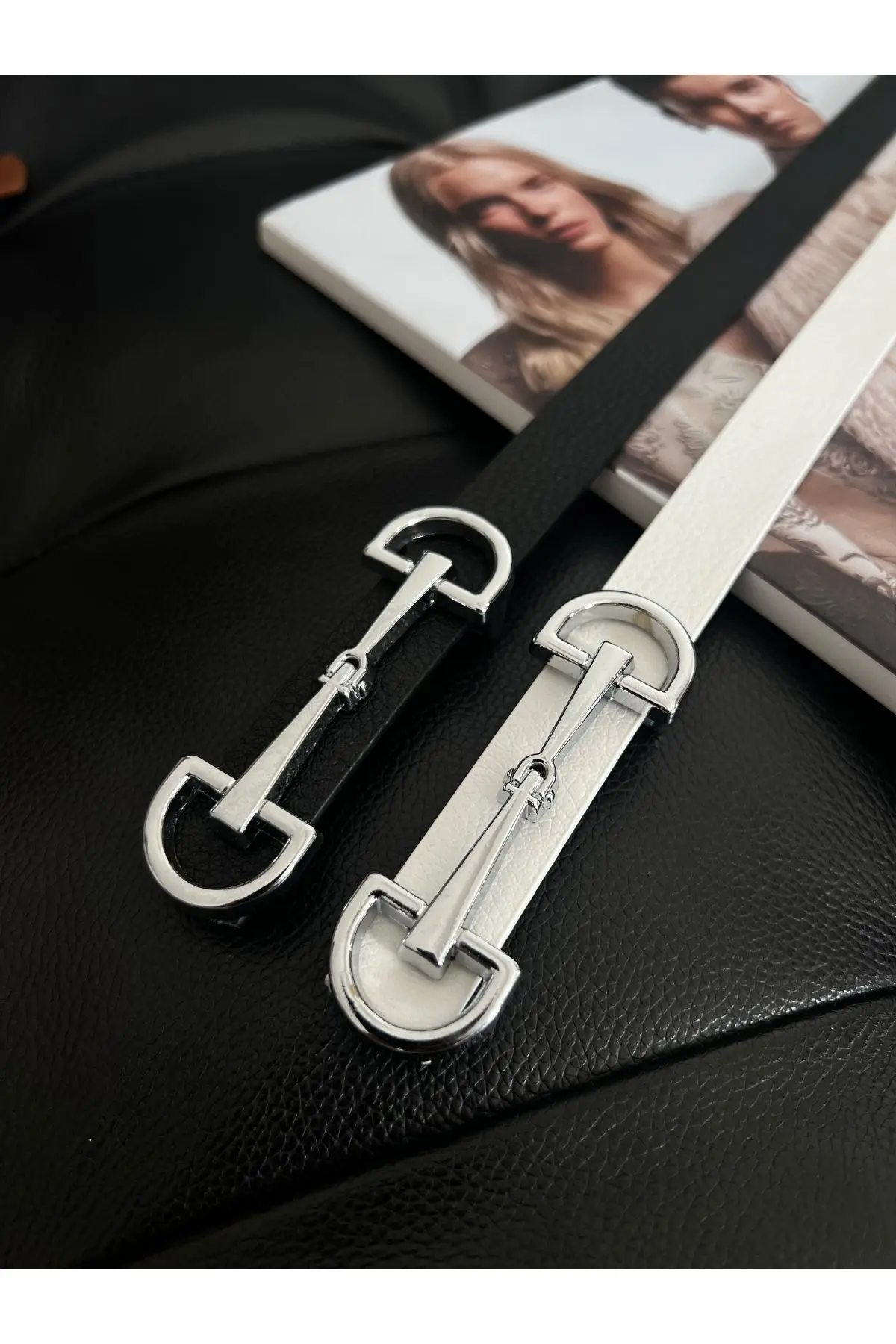 2'li Fırsat Ürünü Uzun Tokalı İnce Kadın Kemeri, Ceket Kemeri, Gömlek Kemeri, Elbise Kemeri