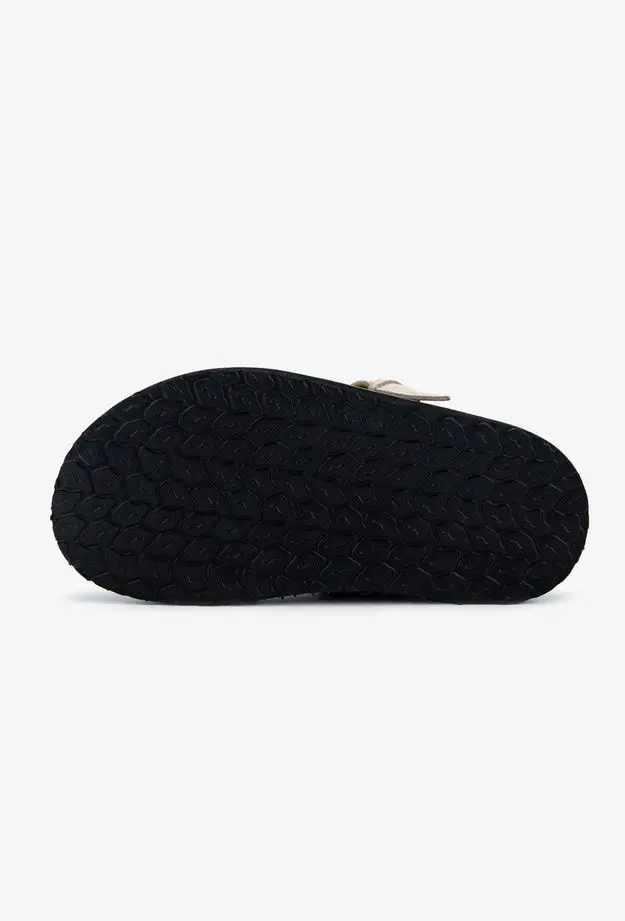 Valmenti Kadın Hakiki Deri Bej Süet Düz Terlik