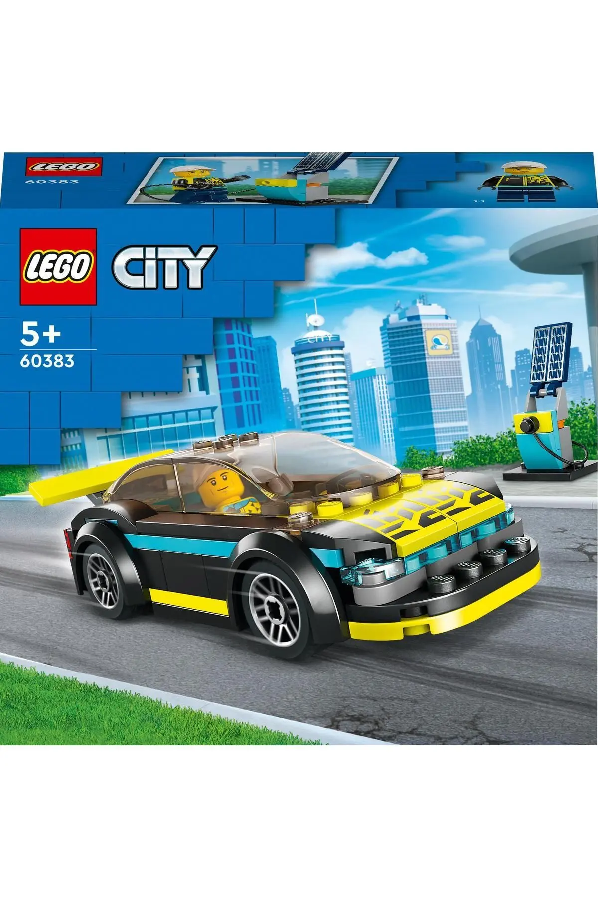 ® City Elektrikli Spor Araba 60383 - 5 Yaş ve Üzeri Çocuklar için Oyuncak Yapım Seti (95 Parça)