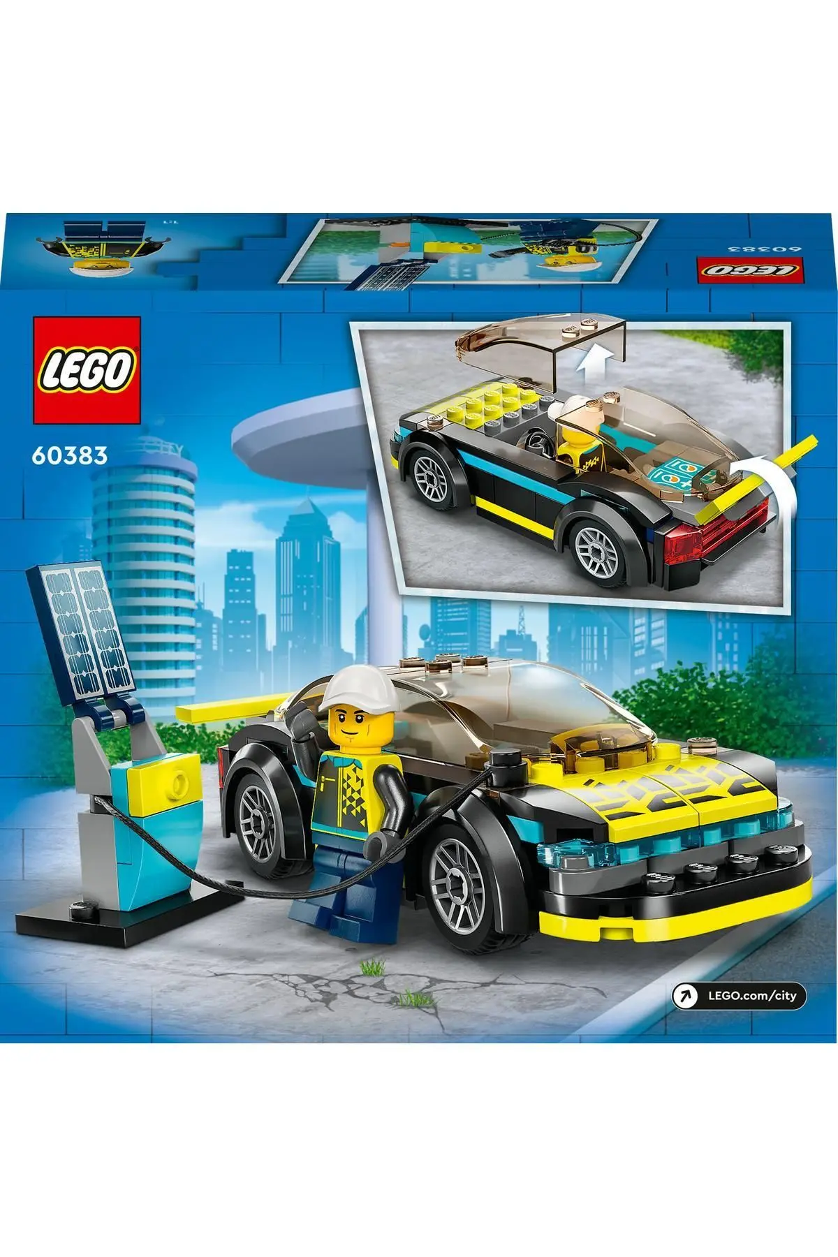 ® City Elektrikli Spor Araba 60383 - 5 Yaş ve Üzeri Çocuklar için Oyuncak Yapım Seti (95 Parça)