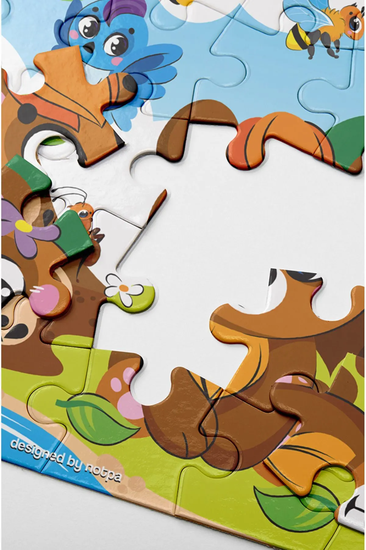 Notpa Çocuklar Için Eğitici Ve Öğretici Ahşap Renkli Puzzle 4lü Set 3