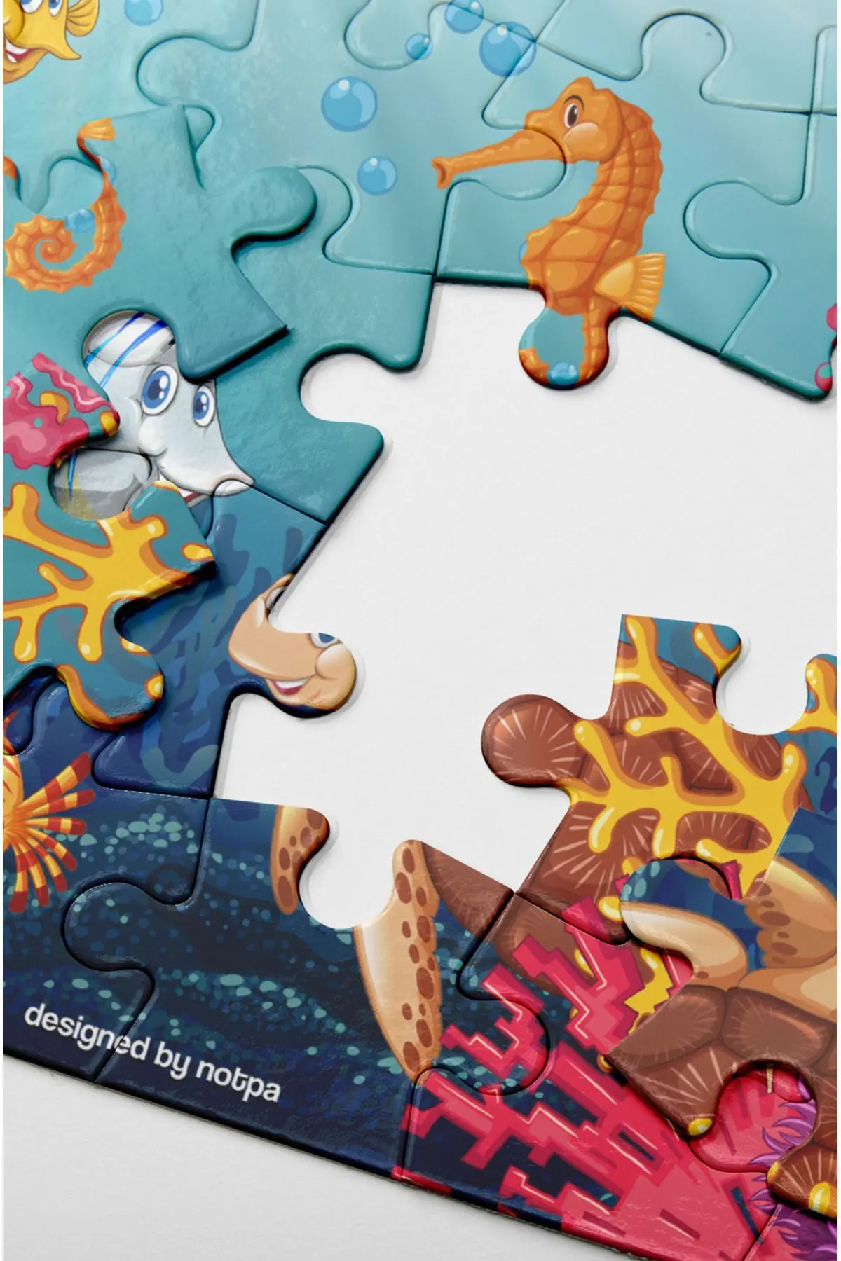Notpa Çocuklar Için Eğitici Ve Öğretici Ahşap Renkli Puzzle 4lü Set 3