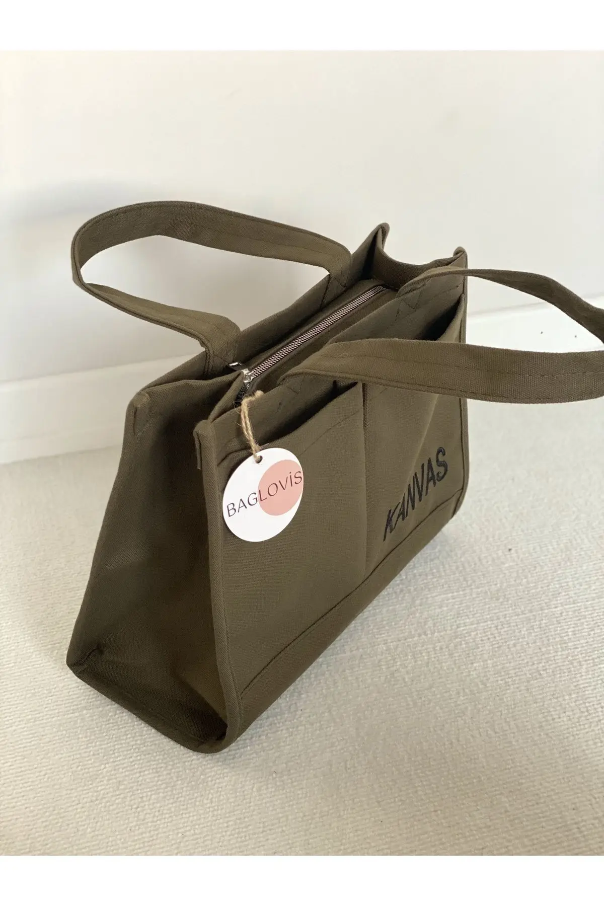 KANVAS KUMAŞ NAKIŞ DETAYLI BÜYÜK OMUZ ÇANTASI