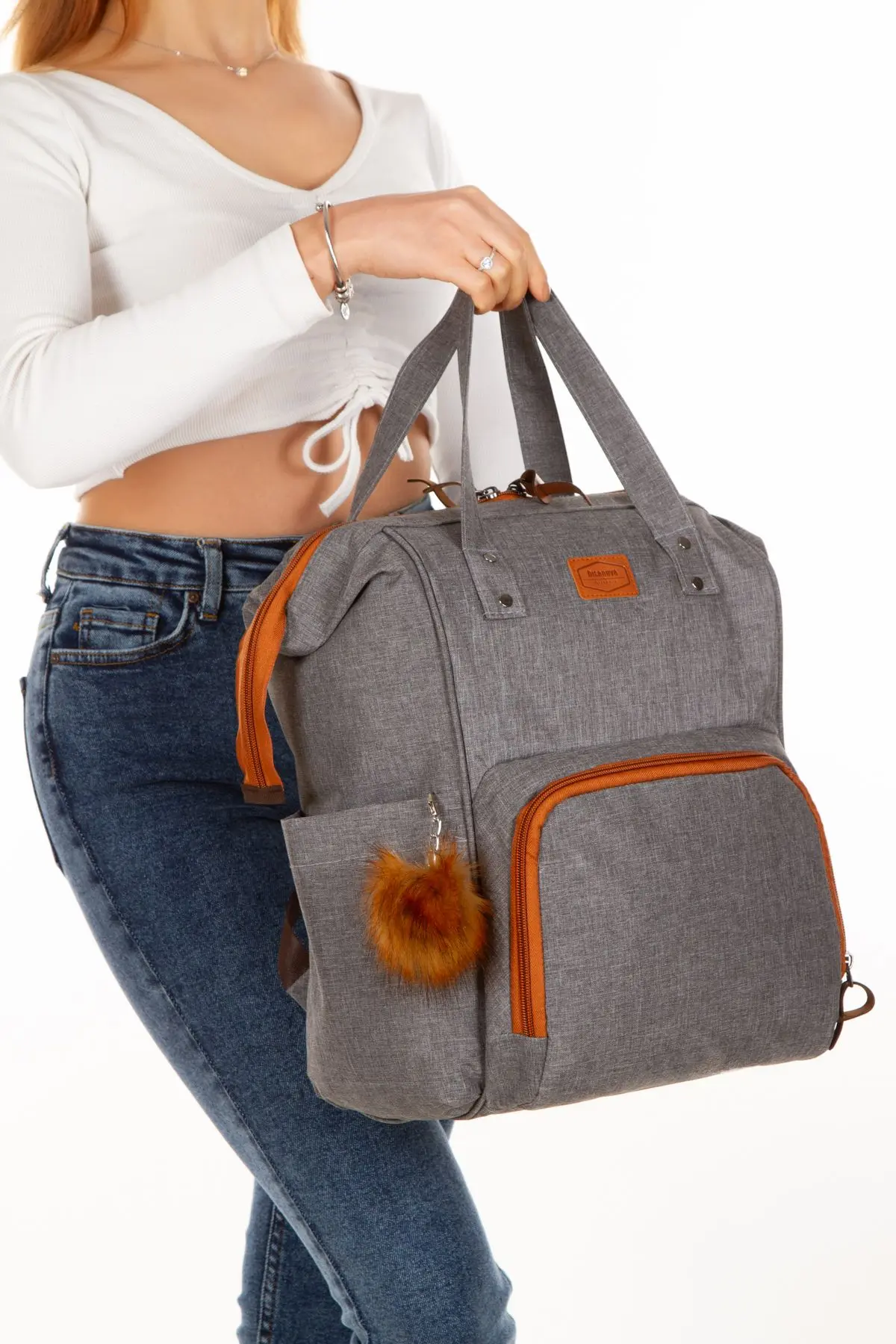 Anne Bebek Bakım Sırt Çantası Termal Biberonluk Ve Bebek Arabası Askı Aparatı Hediye