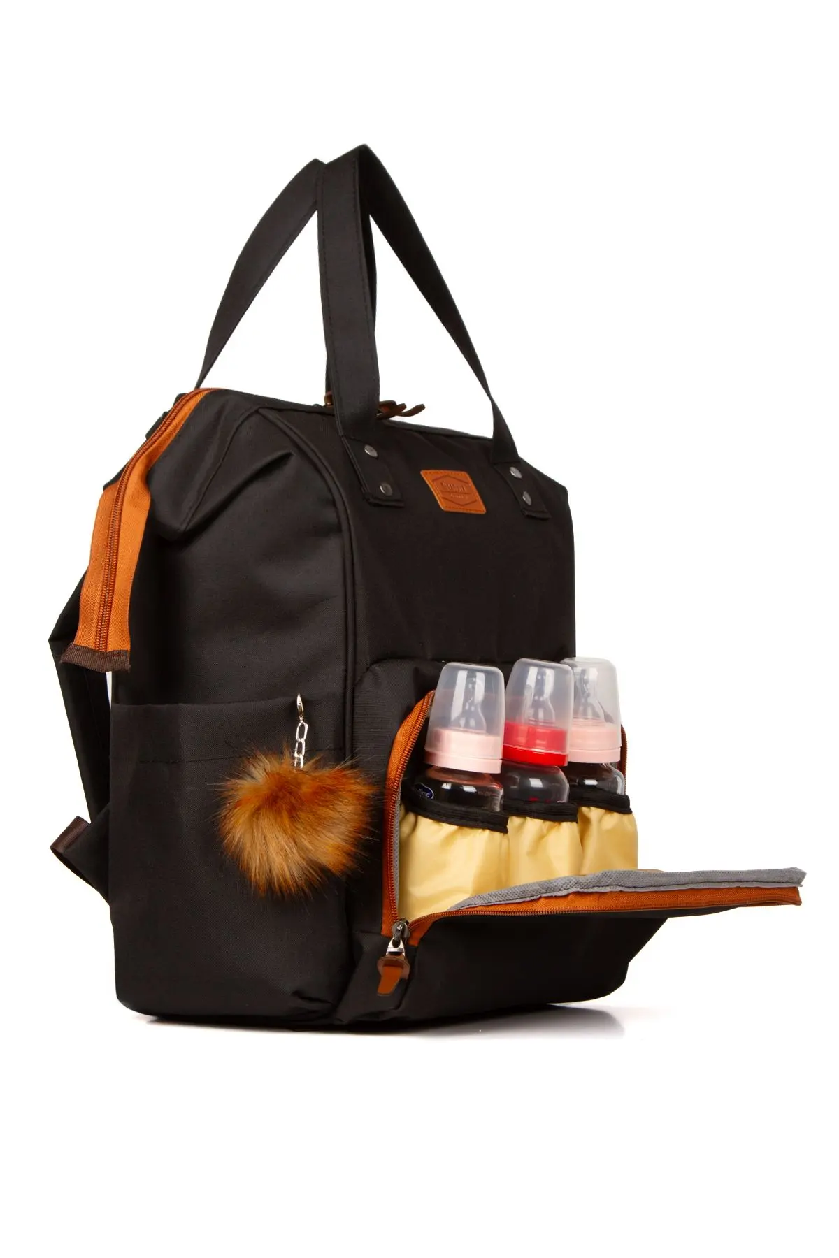 Anne Bebek Bakım Sırt Çantası Termal Biberonluk Ve Bebek Arabası Askı Aparatı