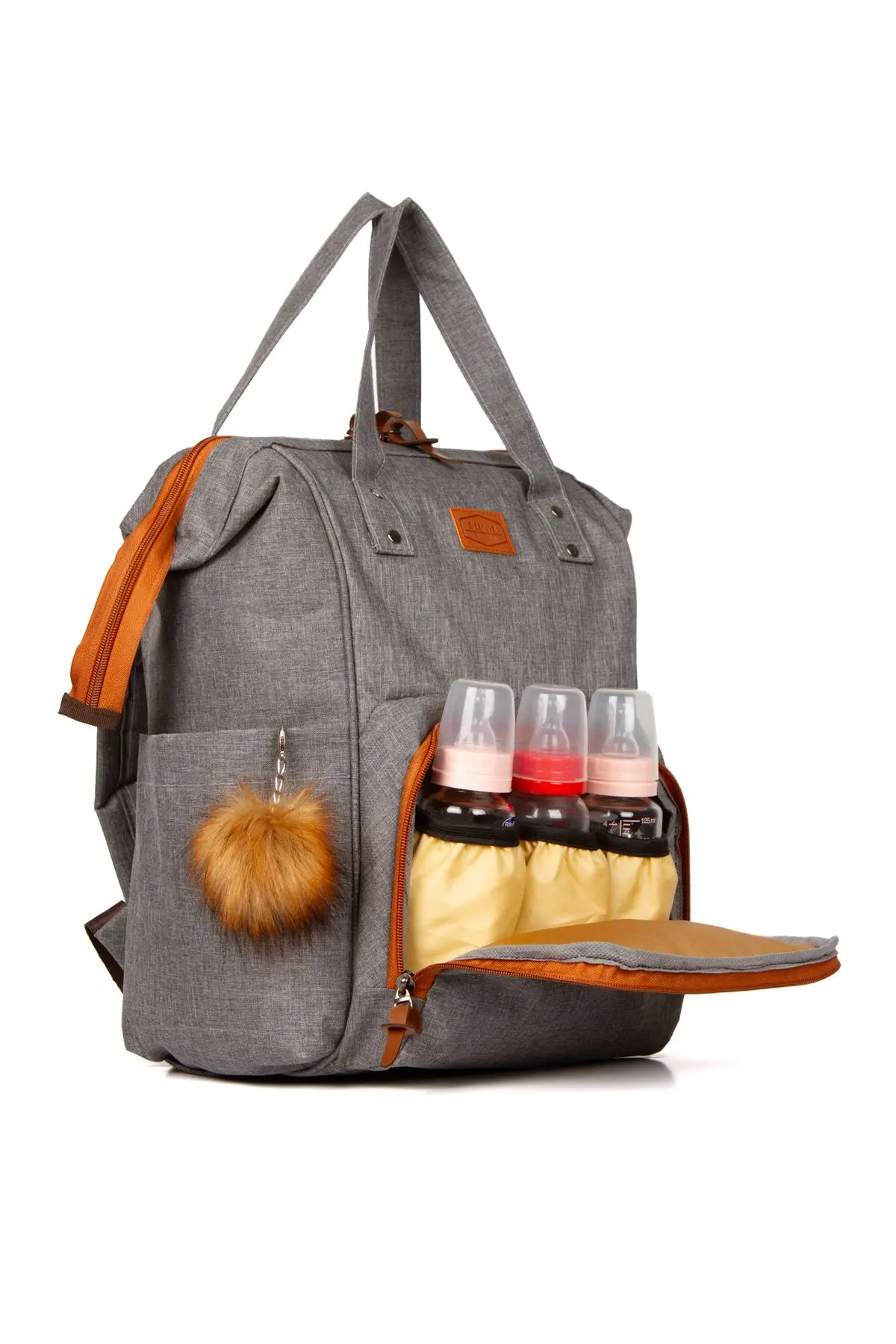 Anne Bebek Bakım Sırt Çantası Termal Biberonluk Ve Bebek Arabası Askı Aparatı Hediye