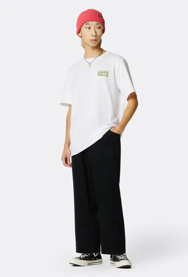 Converse Cons Graphic Erkek Beyaz T-Shirt