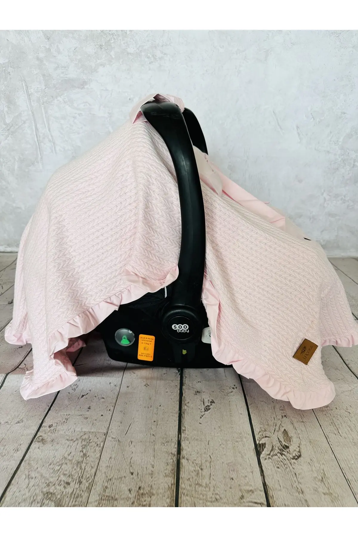 Fırfırlı 2'li Bebek Puset Örtüsü Puset Minderi Ortopedik Bel Destekli