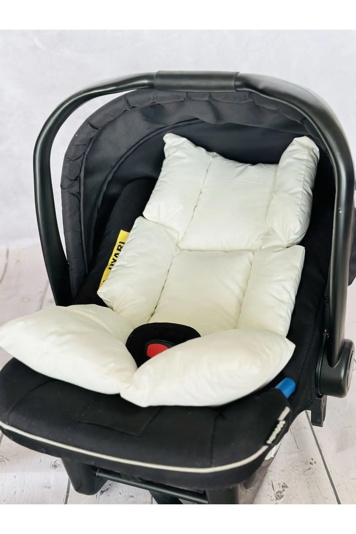 Fırfırlı 2'li Bebek Puset Örtüsü Puset Minderi Ortopedik Bel Destekli