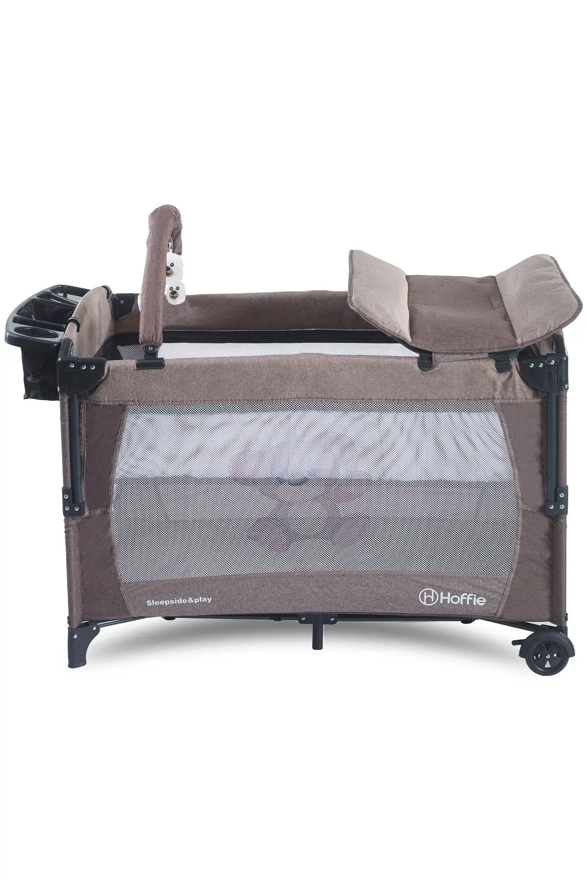 Sleep Side Play Anne Yanı Park Yatak Sallanır Cibinlikli Oyun Parkı Beşik 70X110 Cm Yatak Hediyeli