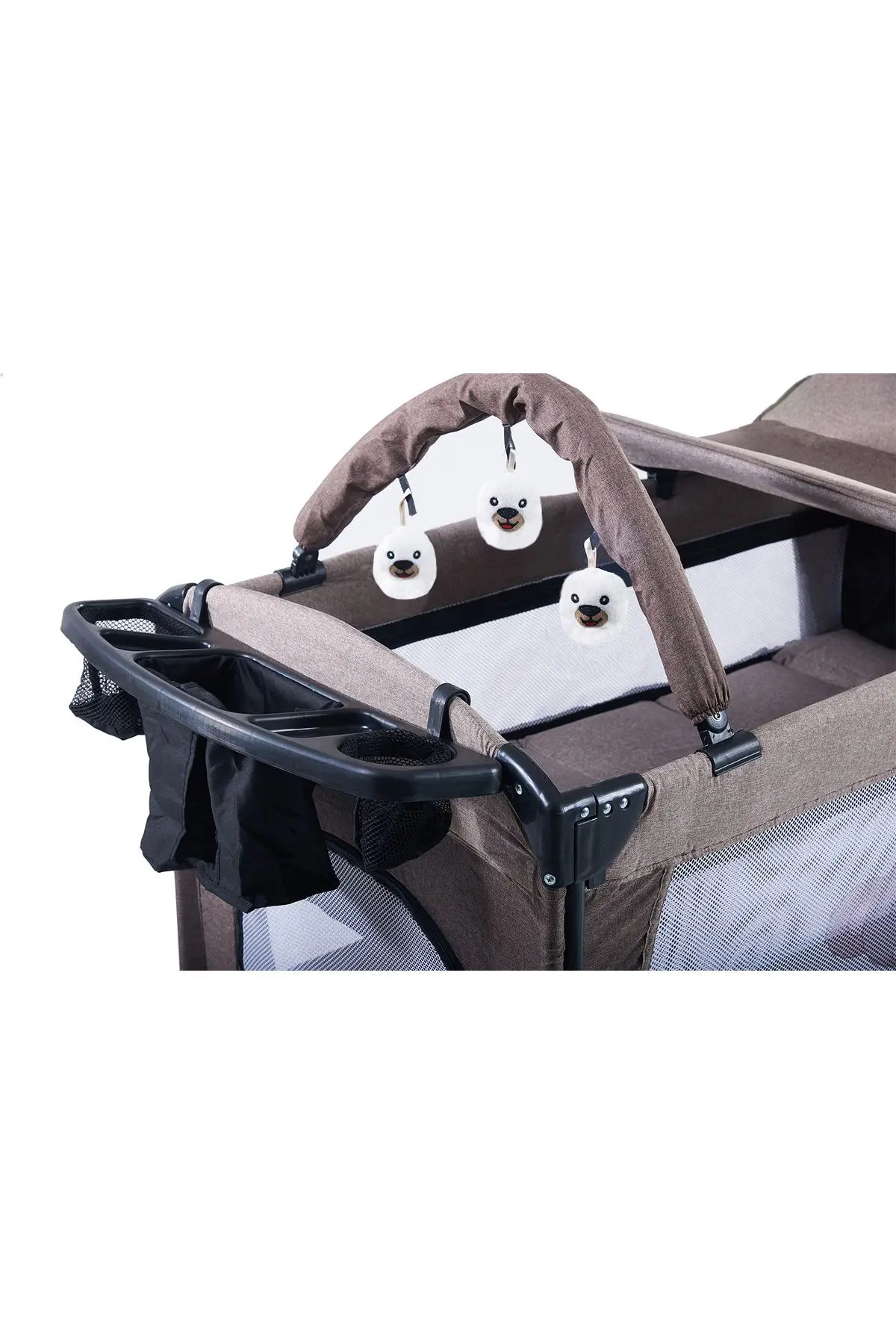 Sleep Side Play Anne Yanı Park Yatak Sallanır Cibinlikli Oyun Parkı Beşik 70X110 Cm Yatak Hediyeli