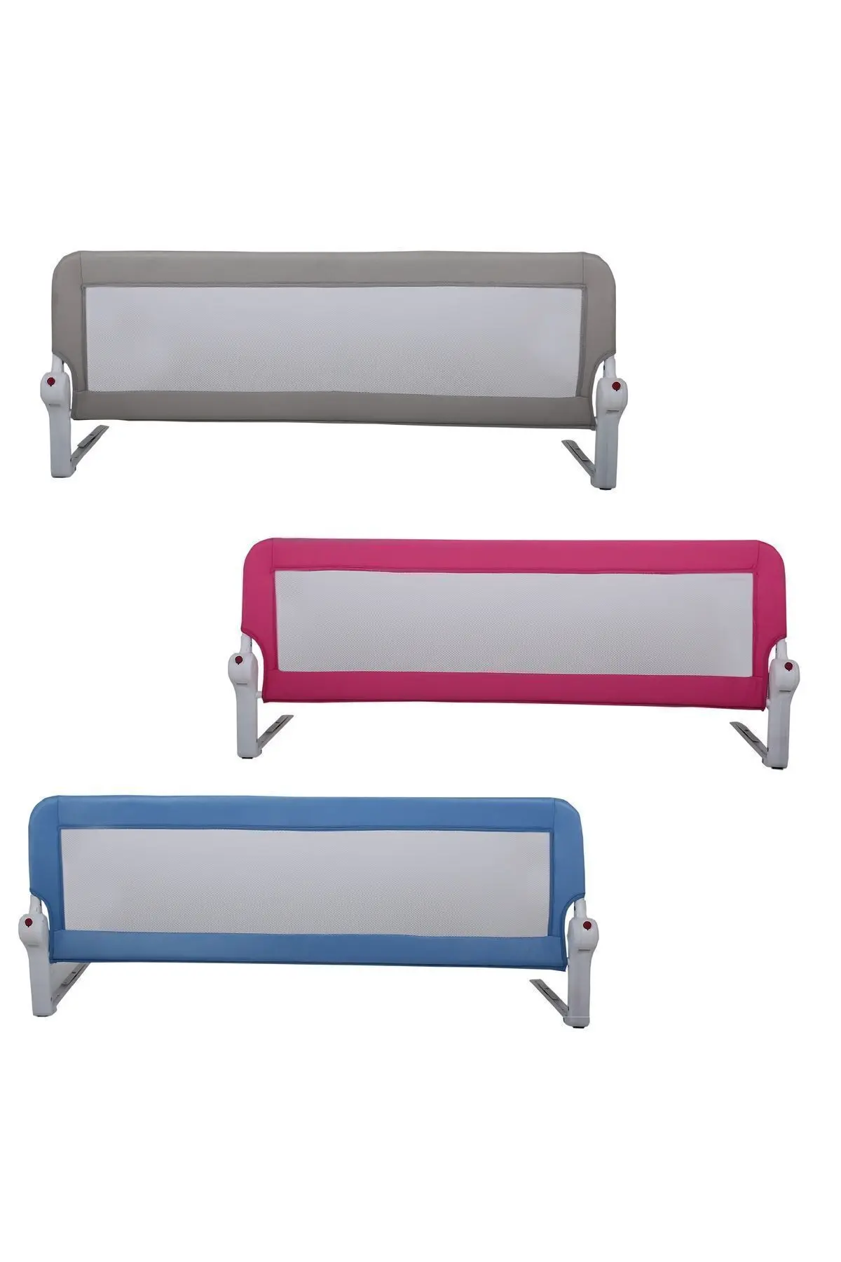 Bebek Güvenlik Yatak Bariyeri 150 Cm Yataktan Düşmeyi Önleyen Bariyer Beyaz Renk Büyük Boy