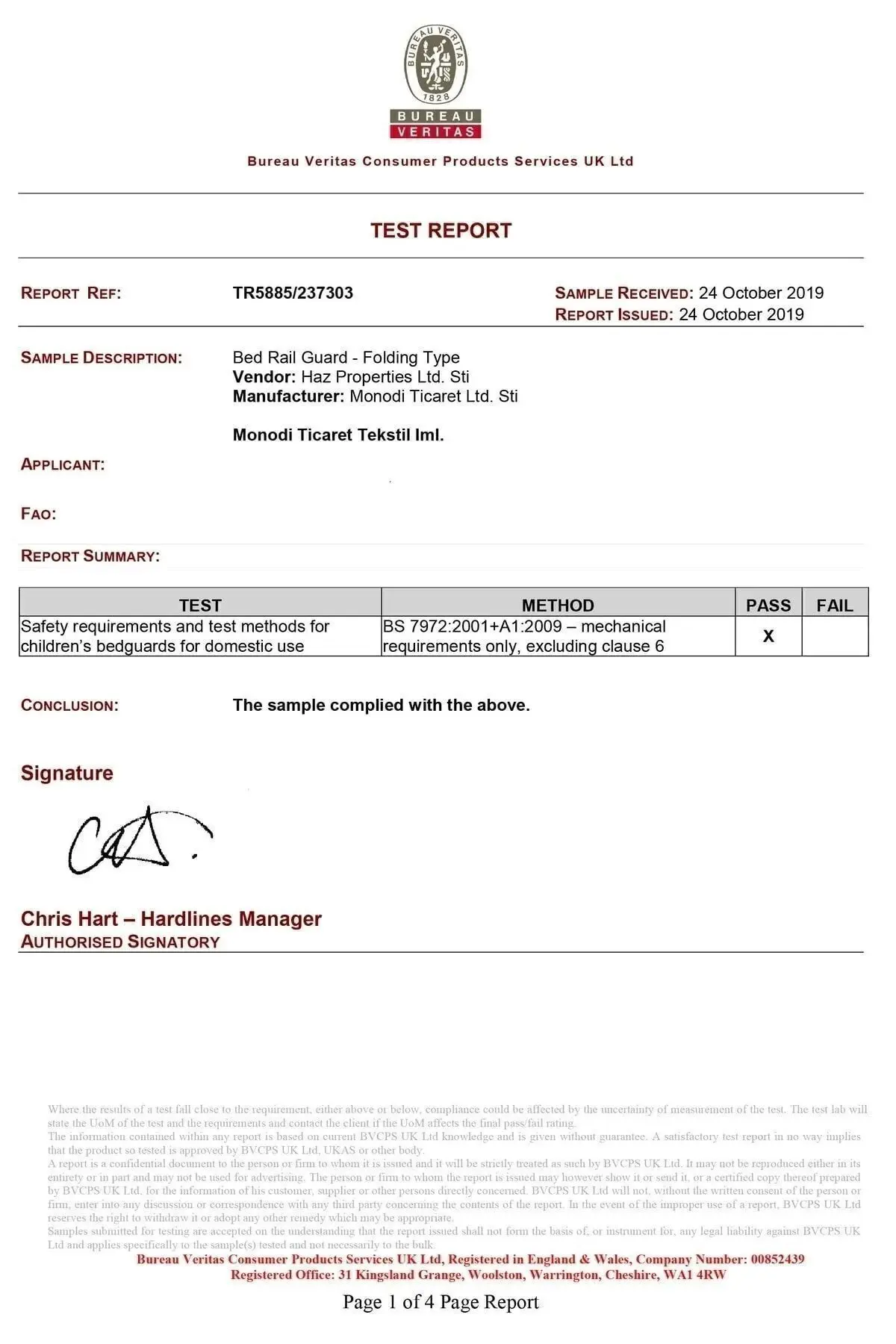 Bebek Güvenlik Yatak Bariyeri 150cm