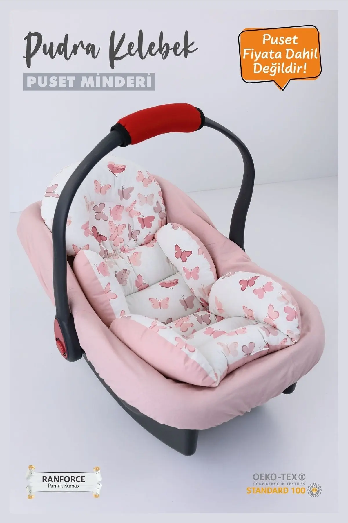 2 Parça - Bel Destekli Puset Minderi, Puset Çarşafı, Pamuk Kumaş - Orijinal Ürün