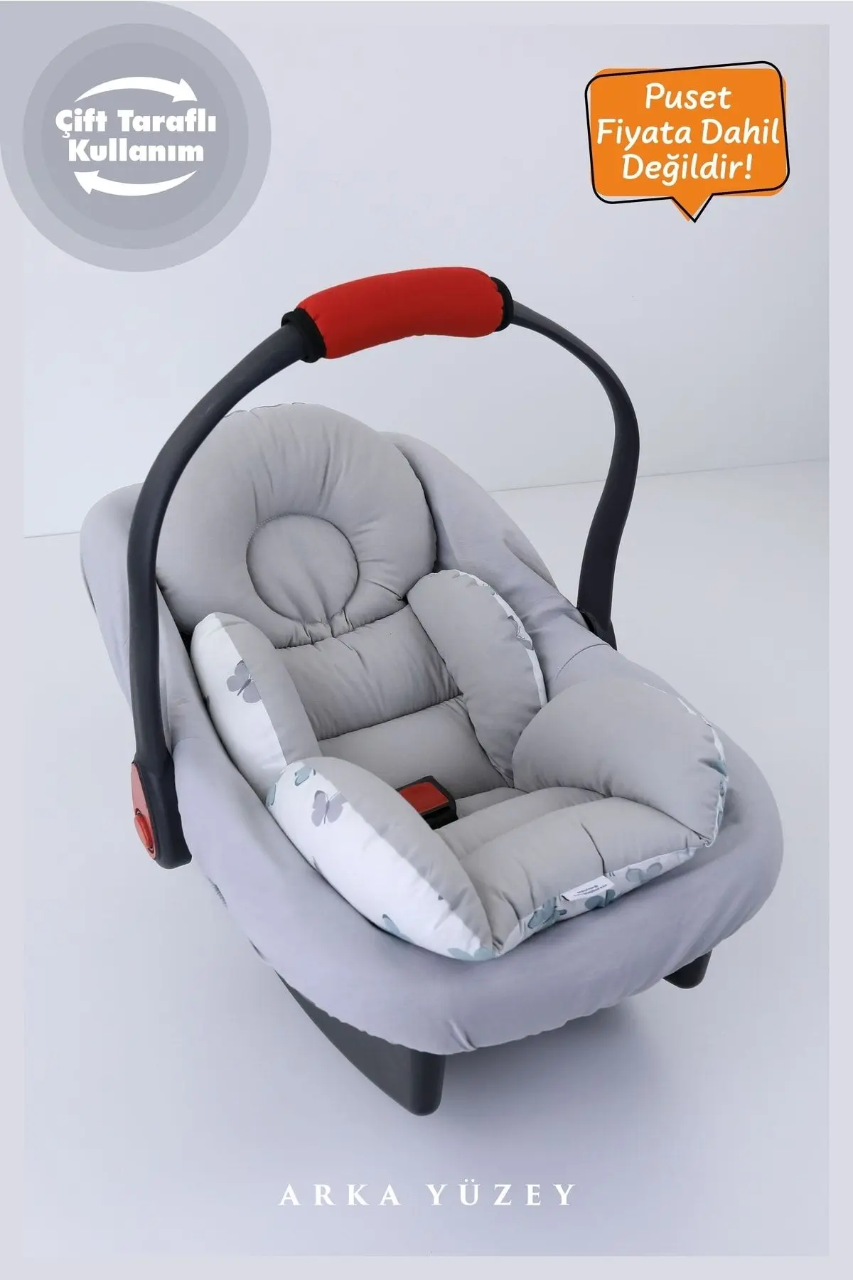 2 Parça - Bel Destekli Puset Minderi, Puset Çarşafı, Pamuk Kumaş - Orijinal Ürün